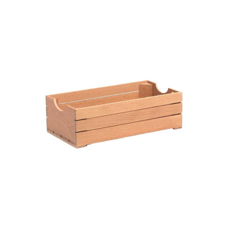 Caisse en bois de hêtre alimentaire GN1/3 - 34x19x10,1 cm