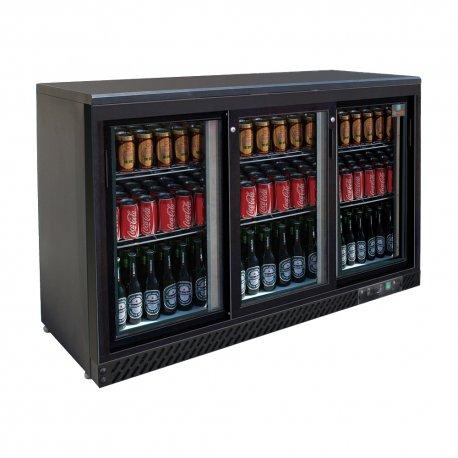 Arrière de bar 3 portes coulissantes +2° à +8°C - 1350x534x910 mm