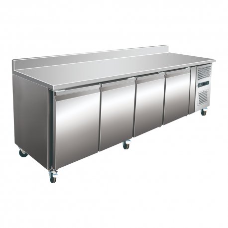 Table réfrigérée adossée 4 portes +2/+8°C - 2230x700x860 mm