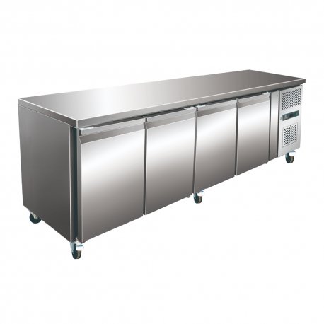 Table réfrigérée centrale 4 portes +2/+8°C - 2230x700x860 mm
