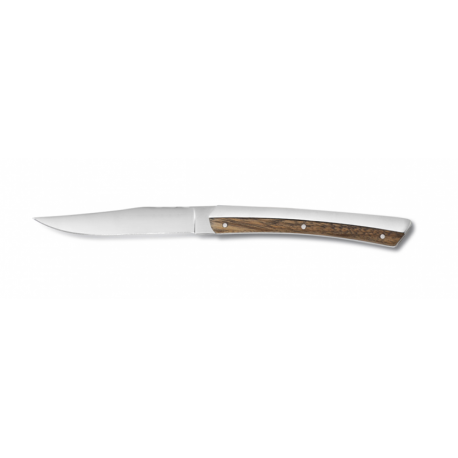 Couteau à steak K2 bois - Lame lisse 10,5 cm
