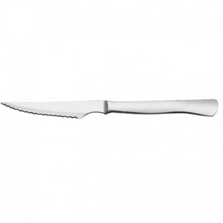 Couteau à steak inox monobloc - Lame 11cm microdentée