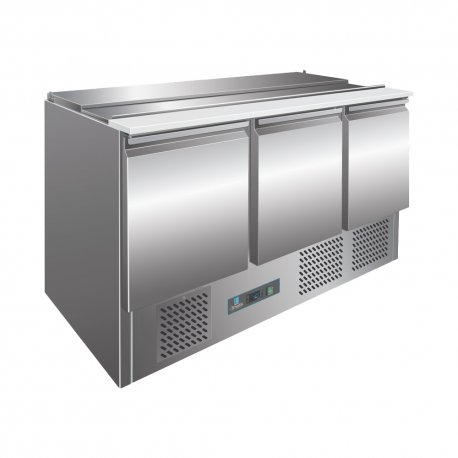 Saladette compacte 3 portes 400L +2° à +8°C - 1365x700x870 mm