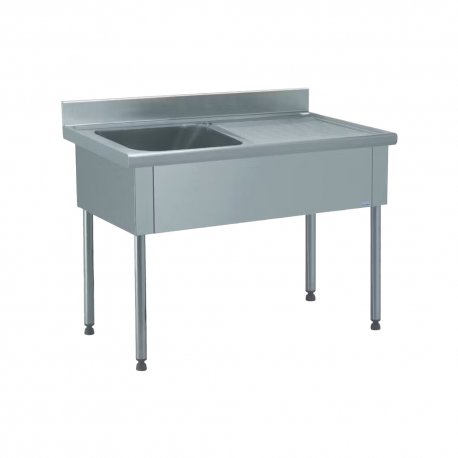 Plonge 1 bac égouttoir à droite sans robinetterie