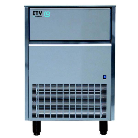 Machine à glaçons STELLA - 75kg/24H - Stockage 40kg - Inox - Refroidissement AIR - Glaçons pleins 22g