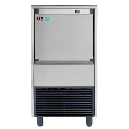 Machine à glaçons DELTA-MAX - 48kg/24H - Stockage 20kg - Inox AISI-304 - Refroidissement AIR - Glaçons 40g