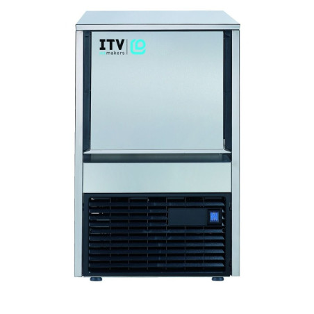 Machine à glaçons QUASAR - 22kg/24H - Stockage 6kg - Inox AISI-304 - Refroidissement AIR - Glaçons creux 20g