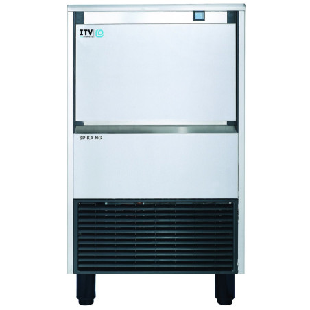Machine à glaçons - SPIKA - 76kg/24H - Stockage 20kg - Inox AISI-304 - Refroidissement AIR - Glaçons cube 12g