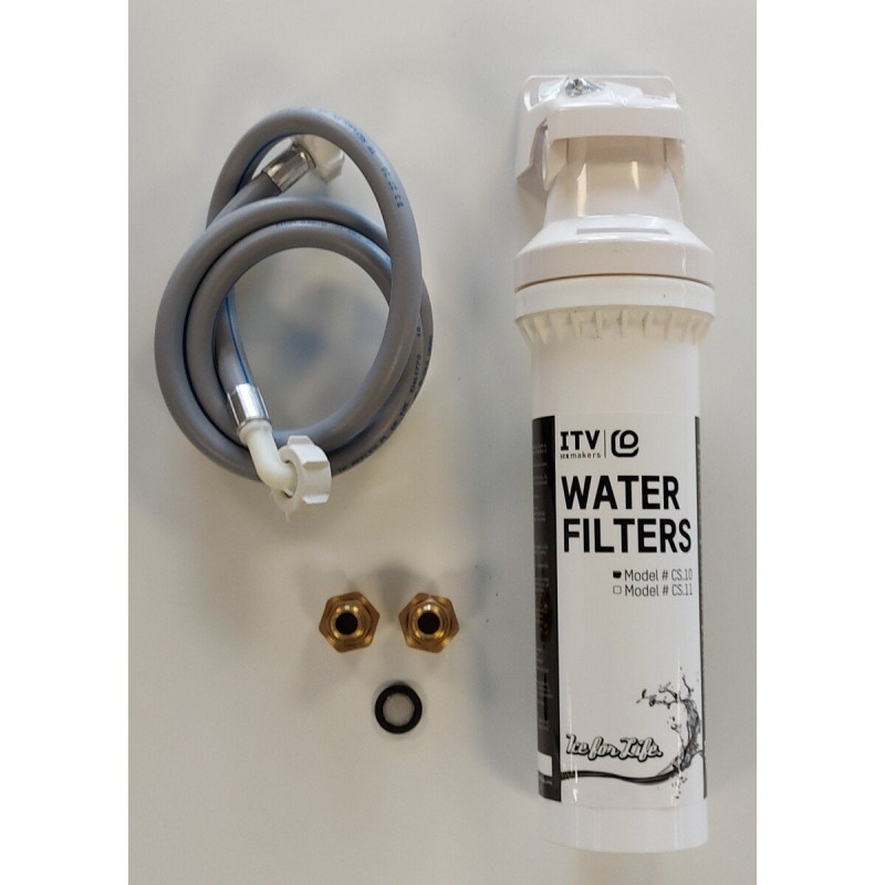 Filtre Réduction sédiments & chlore Charbon actif & chloramine Pour machines à glaçons jusqu'à 120kg/24h Modèle IQ