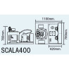 Machine à écailles SCALA - 400kg/24H - Refroidissement AIR - Glace 1,5-2,2mm - Monobloc - Compresseur 1 3/4 cv