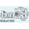 Machine à écailles - SCALA - 1000kg/24H - Refroidissement AIR - Glace 1,5-2,2mm - Monobloc - Compresseur 4cv