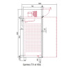Armoire GN2/1 Basic - Température -2°/+8°C - Capacité 645L - 1 porte pleine  - sans roulette