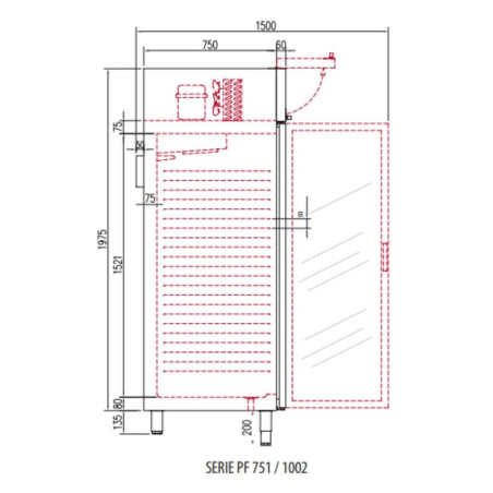 Armoire GN2/1 Classic T°-2°/+8°C - 645l - 1 porte pleine - LED - Serrure - 3 clayettes GN2/1
