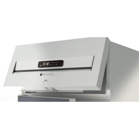 Armoire GN2/1 Classic - T°-2°/+8°C - 645l - 1 porte vitrée - Inox AISI-304 - LED - Serrure - 3 clayettes GN2/1