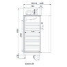 Armoire GN1/1 - Temp. positive - 303L - 1 porte pleine - Inox - Thermostat digital - LED - Serrure - 3 clayettes