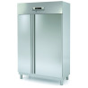 Armoire GN1/1 + GN2/1 - T°-2°/+8°C - 964L - 2 portes inox - Éclairage LED - Thermostat digital - Pieds réglables
