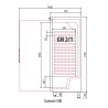 Armoire intérieure ABS GN2/1 - Température -2°/+8°C - 495L - 1 porte pleine - Extérieur inox - Alarme température