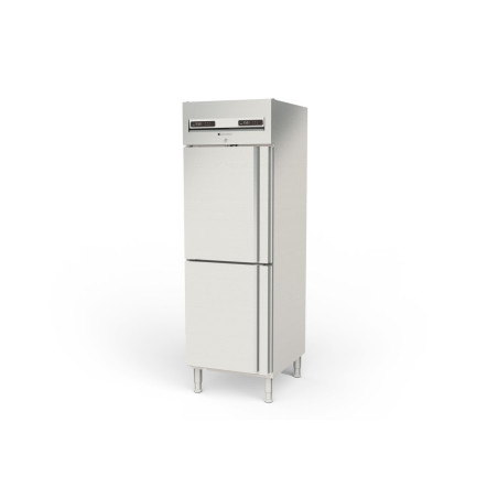 Armoire GN2/1 bi-température - Positif -2°/+8°C - Négatif -15°/-20°C - 280+280L - LED - Serrure - 2 portillons