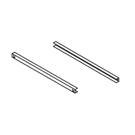 Jeu de glissières en U inox - L 660mm - Pour armoires GN2/1 à crémaillères