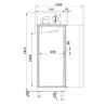 Armoire pâtissière - T° 0°/+8°C - 409l - 1 porte pleine - Extérieur inox - Intérieur inox - LED - 3 clayettes