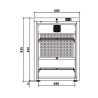 Mini armoire vitrée - Température +1/+8°C - 52L - Porte réversible - Thermostat digital - LED - Serrure - 230V