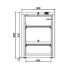 Mini armoire réfrigérée 122L - Température +1/+8°C - Porte réversible - Thermostat digital - Serrure incluse