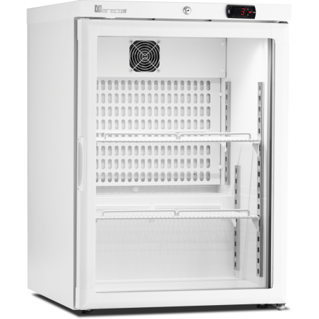 Mini armoire porte vitrée - température positive (+1/+8°C) - Extérieur blanc - Volume : 122L