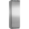 Armoire Série 430 - 1 porte vitrée 308L blanc/inox - Froid ventilé - LED - Serrure - Dégivrage auto - 477x470 cm
