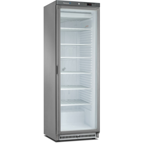 Armoire Série 430 Négative 1 porte - Extérieur Inox - Porte vitrée