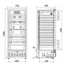 Armoire réfrigérée GN2/1 - T° +1/+8°C - Porte pleine - Froid ventilé - Dégivrage auto - Étagères amovibles