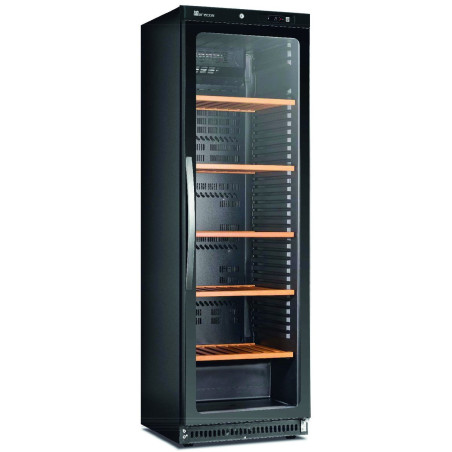 Armoire à vin mono-température - Gamme service -  Froid ventilé - Éclairage LED - Serrure - Étagères bois
