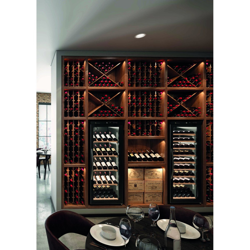 Armoire à vin mono-température - Gamme Exclusive - Porte verre anti-UV - 101 bouteilles - 160W