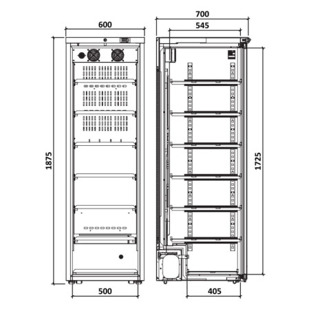Armoire à vin mono-température - Gamme Exclusive - Porte verre anti-UV - 168 bouteilles - 220W