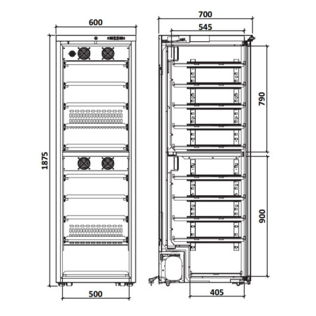 Armoire à vin bi-température - Gamme Exclusive - Porte verre anti-UV - Éclairage LED - Système anti-vibration