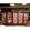 Armoire noire de maturation viande - 1 porte vitrée - Éclairage LED - Intérieur inox AISI-304 - Extérieur noir