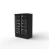 Armoire minimarket 2 portes - Portes vitrées LED - 8 étagères réglables - Froid ventilé - T°-25°/-18°C - 1404 l