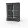 Armoire Gourmet - Température -2°/+8°C - 1201L - 2 Portes Vitrées - Noir - Éco-énergie - LED - Alarme Température