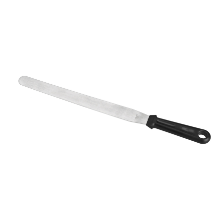 Spatule en inox étroite plate 13 cm - noir