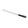 Spatule en inox étroite plate 13 cm - noir