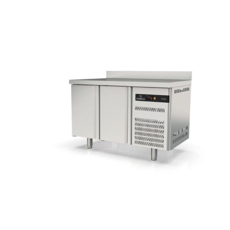 Meuble 700 positif - GASTRO S-Line - Temp. -2°/+8°C - 2 portes - 255L - Inox AISI-304 - Éco énergie - Alarme temp.
