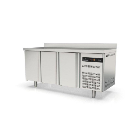 Meuble 700 positif - GASTRO S-Line - Temp. -2°/+8°C - 3 portes - 399L - Inox AISI-304 - Éco énergie - Alarme temp.
