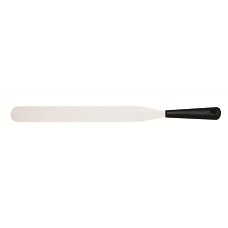 Spatule en inox étroite plate 25 cm - noir