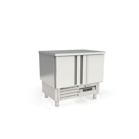 Meuble 700 positif - Série GASTRO compact - Température -2°/+8°C - 2 portes pleines - Capacité 200L - Inox AISI-304