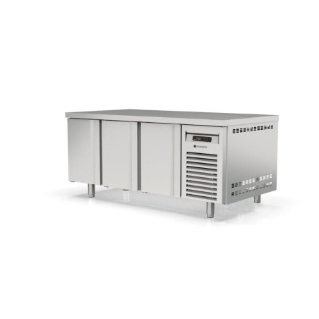 Meuble 800 positif - Série PÂTISSIER 600X400 - Température -2°/+8°C - 3 portes - Capacité 595L - Inox AISI-304