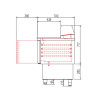 Meuble saladette 700 positif - GASTRO - T° 0°/+8°C - 2 portes - 200L - Dessus granit - 5 bacs GN1/6 - Inox AISI-304
