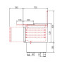 Meuble saladette 700 positif - GASTRO - Temp. 0°/+8°C - 3 portes - Capacité 320L - Inox AISI-304 - Éco énergie