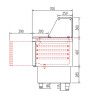 Meuble de préparation 700 positif FAST FOOD GN1/1 - T° 0°/+8°C - 2P 200L - Dessus inox - 15 bacs GN1/6 - Inox AISI-304