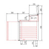 Meuble de préparation positif 700 - T° 0°/+8°C - 2 portes - Capacité 265L - Inox AISI-304 - Éco-énergie