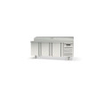 Meuble de préparation positif 700 - T° 0°/+8°C - 3 portes - 10 bac GN 1/4 - Capacité 450L