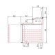 Meuble de préparation 800 positif - 2 portes